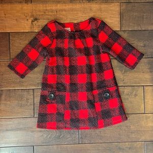 Julie And Pippa Toddler Girls 3T Red Plaid Dress
